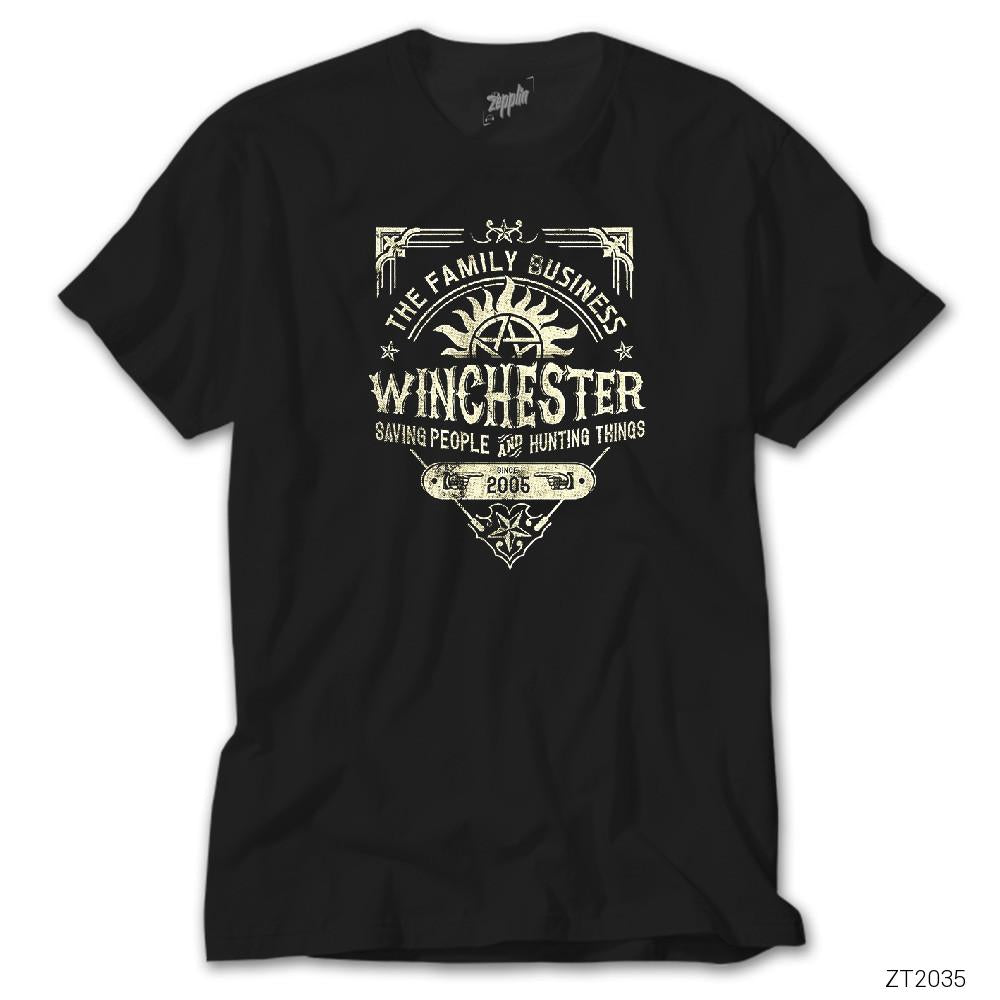 Supernatural A Very Winchester siyah tişört