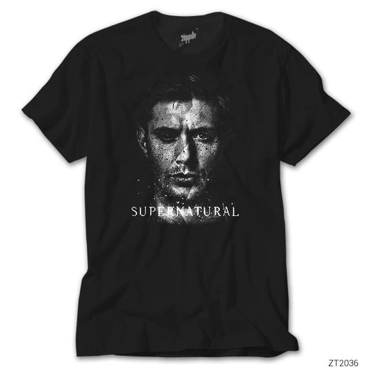 İndirimli Supernatural Deanmon Siyah Tişört