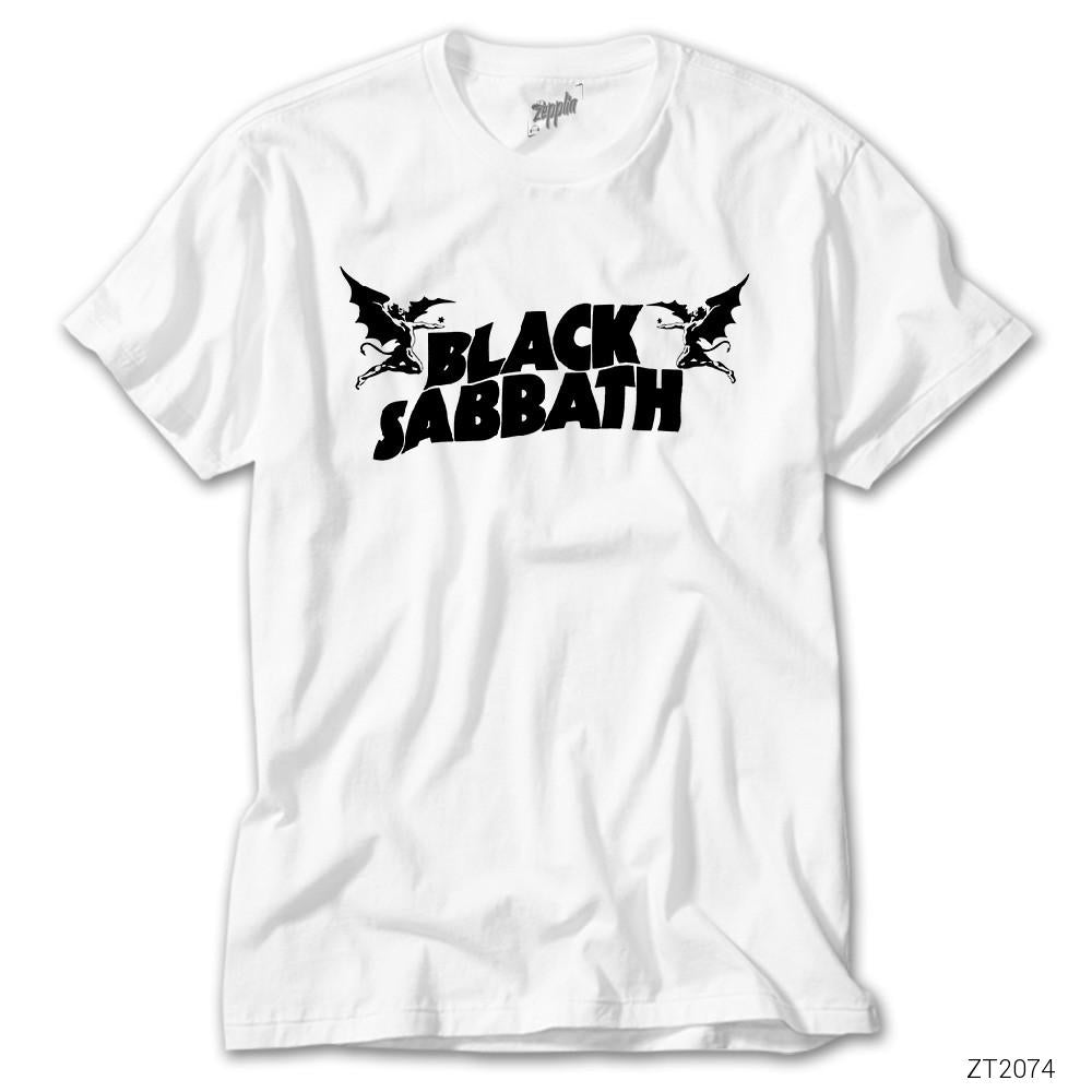 İndirimli Black Sabbath Logo Beyaz Tişört