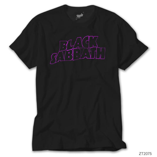 Black Sabbath Outline Siyah Tişört