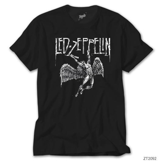 İndirimli Led Zeppelin Failing Angel Siyah Tişört