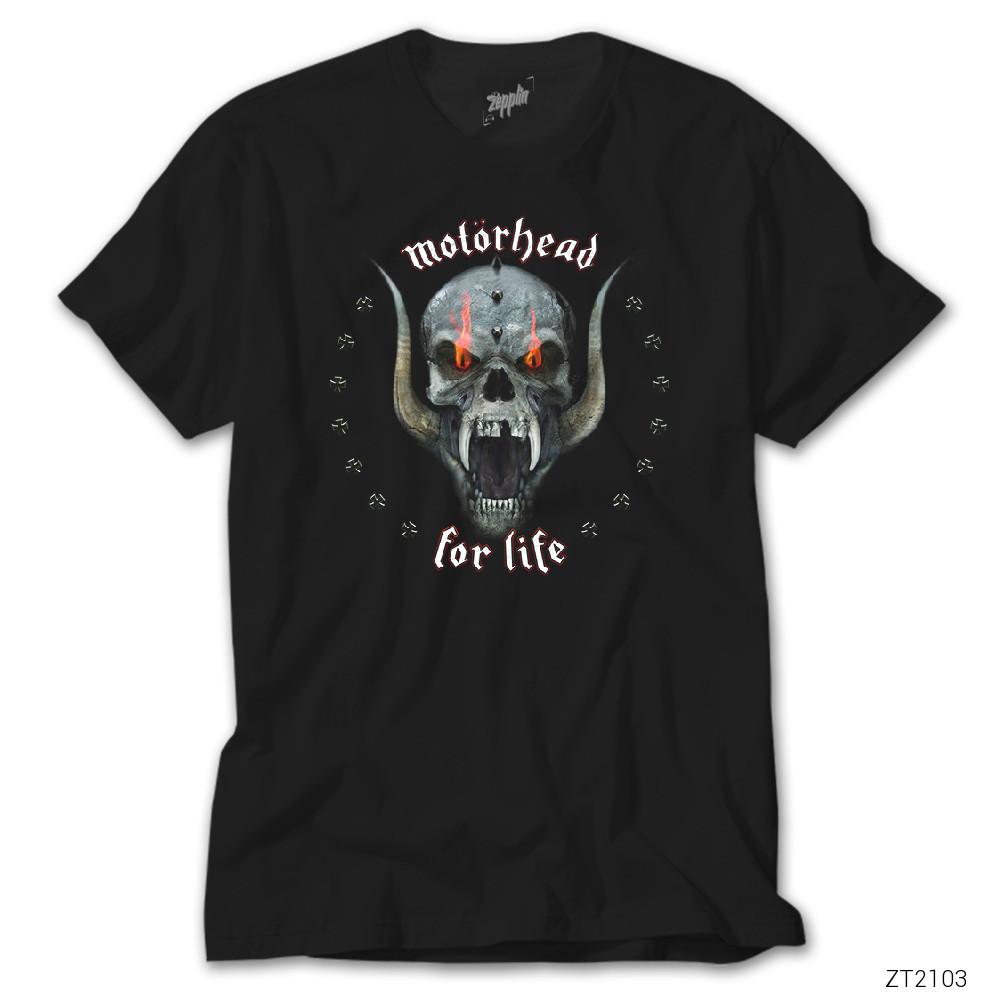 Motörhead Skull For Life Siyah Tişört