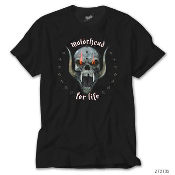 Motörhead Skull For Life Siyah Tişört