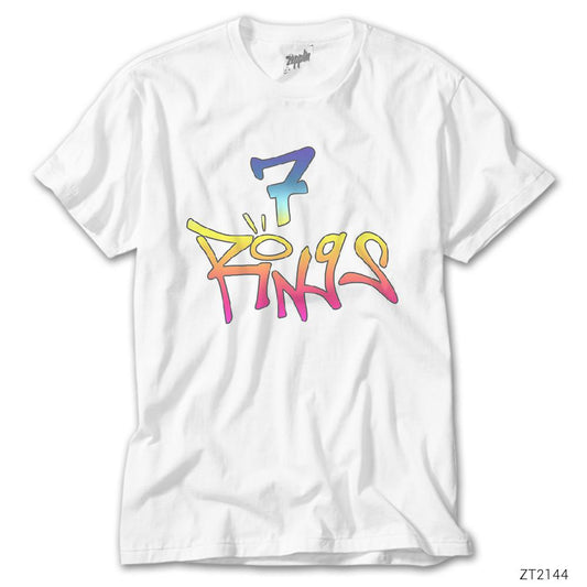 Ariana Grande Seven Rings Beyaz Tişört