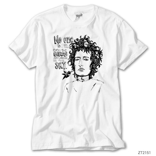 Bob Dylan Birds Beyaz Tişört