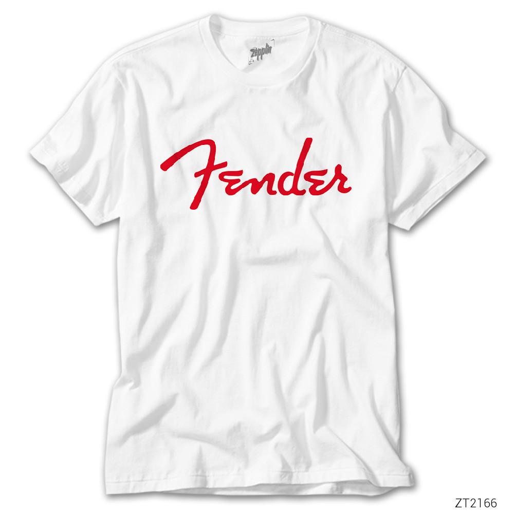 Fender Logo 2 Beyaz Tişört