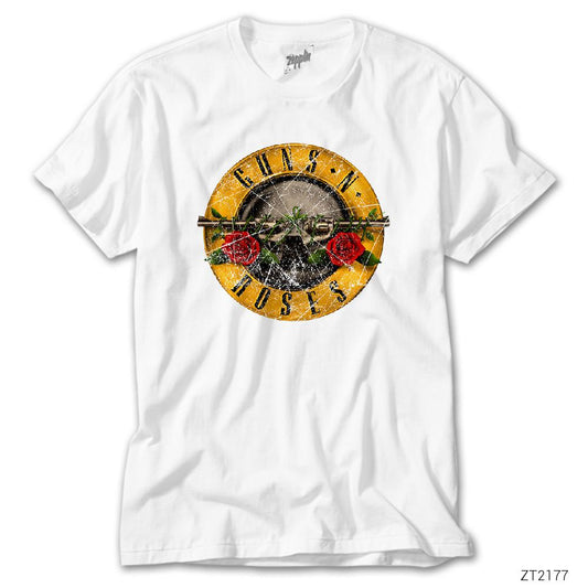 İndirimli Guns N Roses Damaged Beyaz Tişört