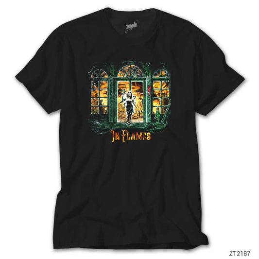 In Flames Witch Woman Siyah Tişört