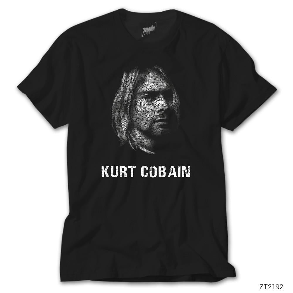 Kurt Cobain Lyrics Siyah Tişört