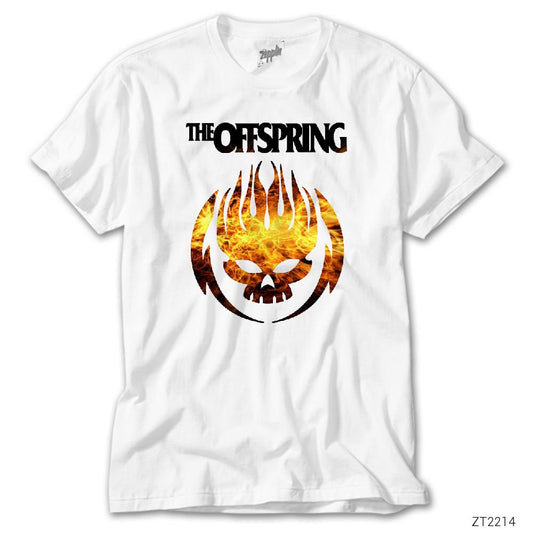 The Offspring Fire Skull Beyaz Tişört