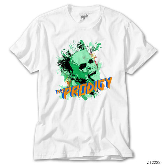 The Prodigy Keith Flint Green Head Beyaz Tişört