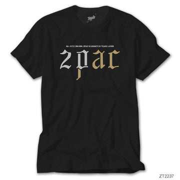 Tupac Shakur Logo 2 Siyah Tişört
