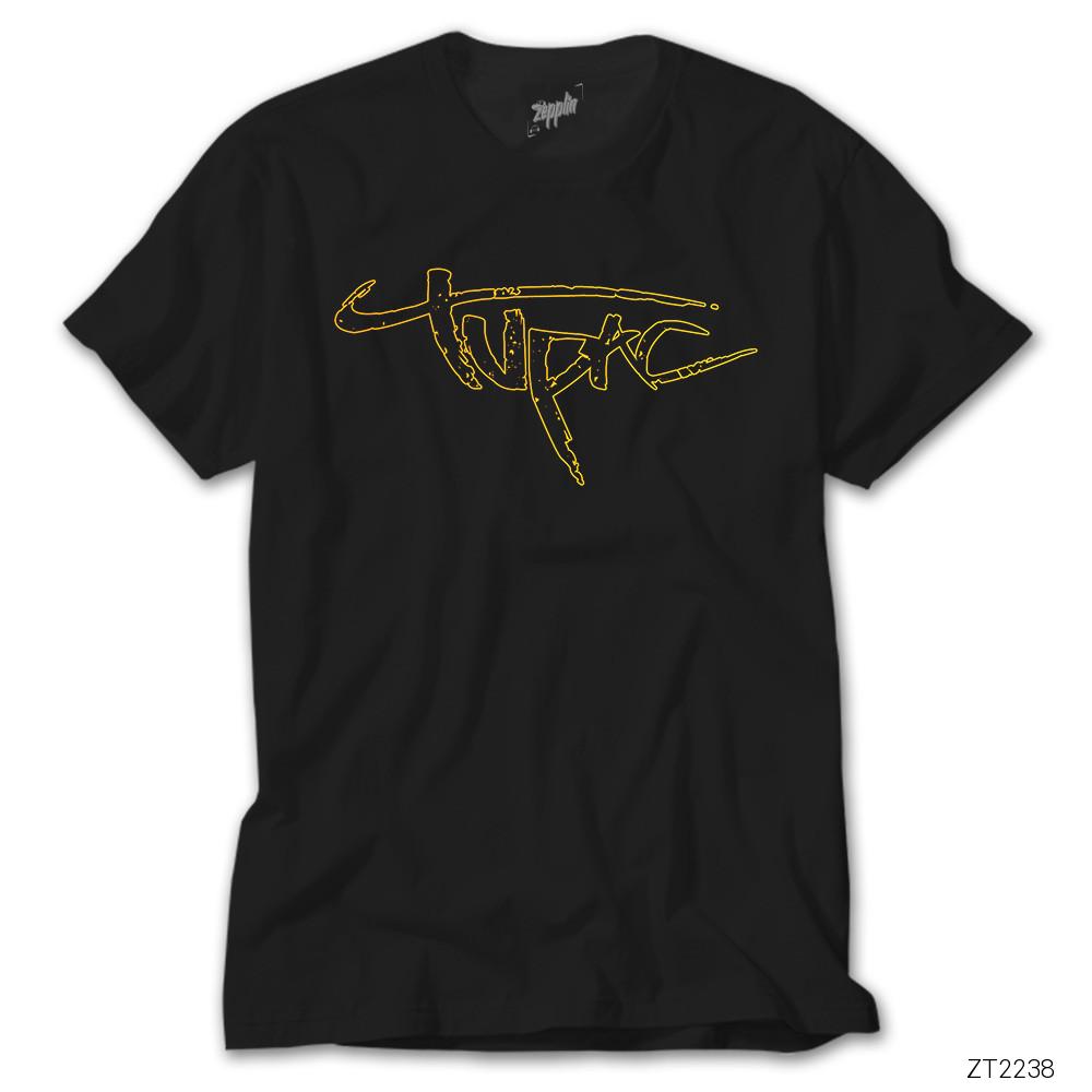 Tupac Shakur Logo 3 Siyah Tişört