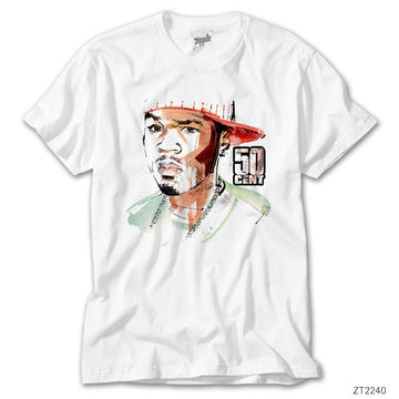 50 Cent Drawing Beyaz Tişört