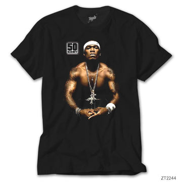 50 Cent With Tattoos Siyah Tişört