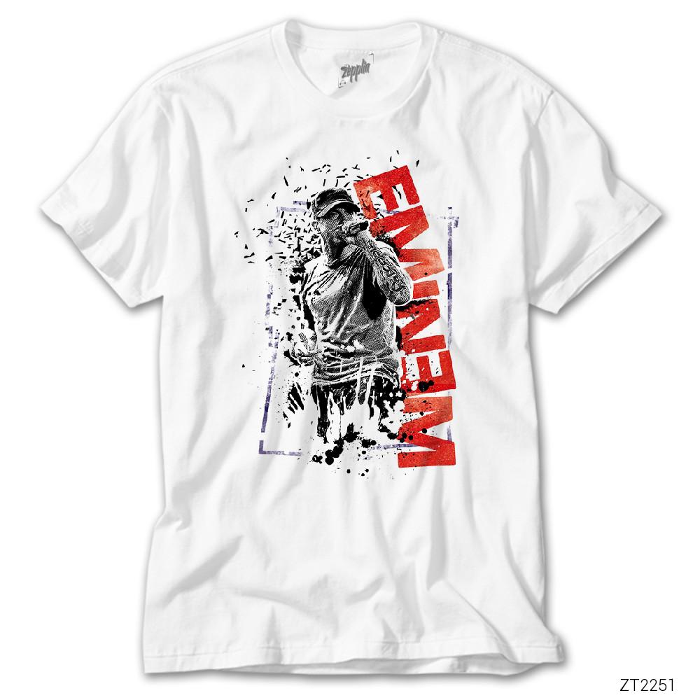 Eminem Crumble Poster Beyaz Tişört