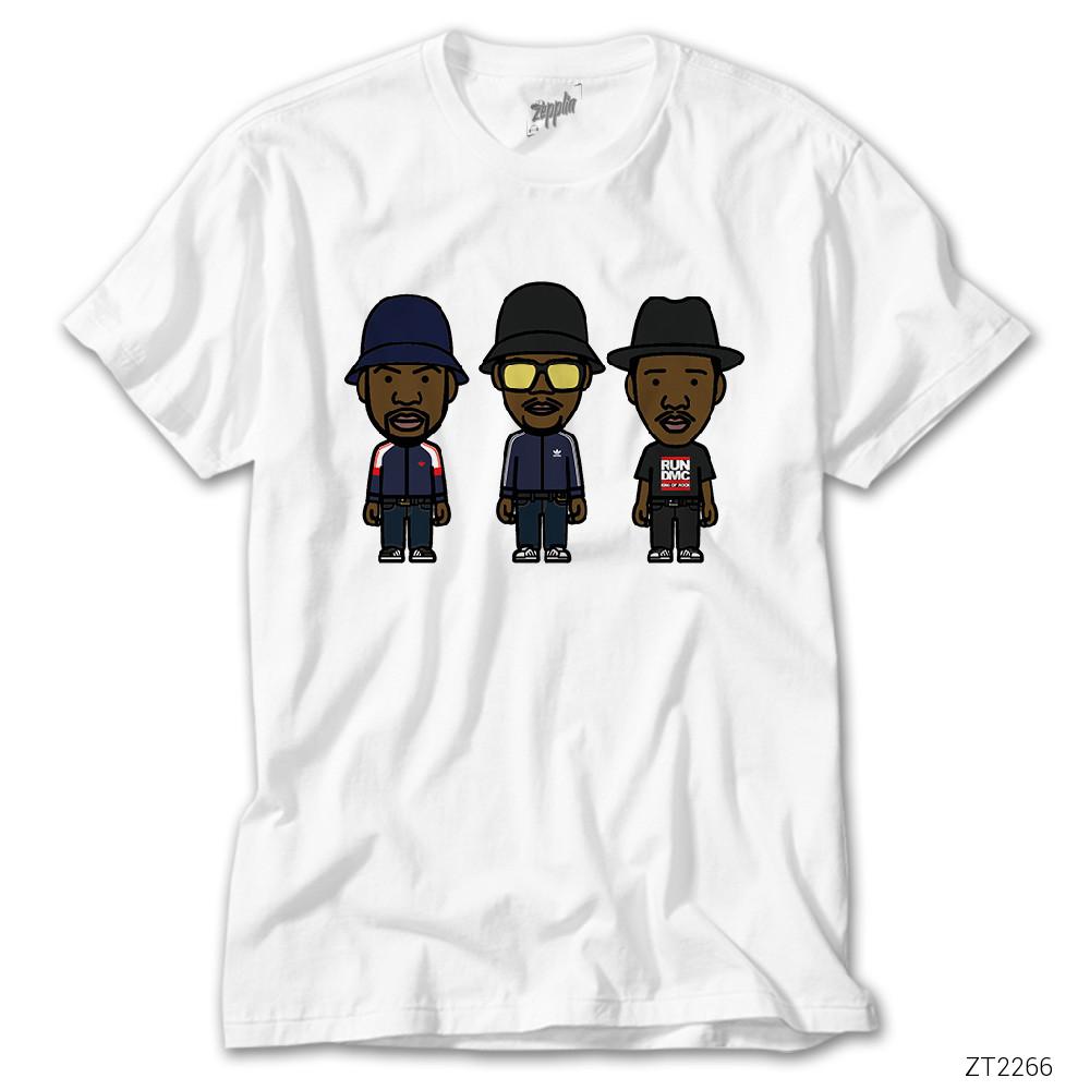 Run Dmc Cartoon Beyaz Tişört