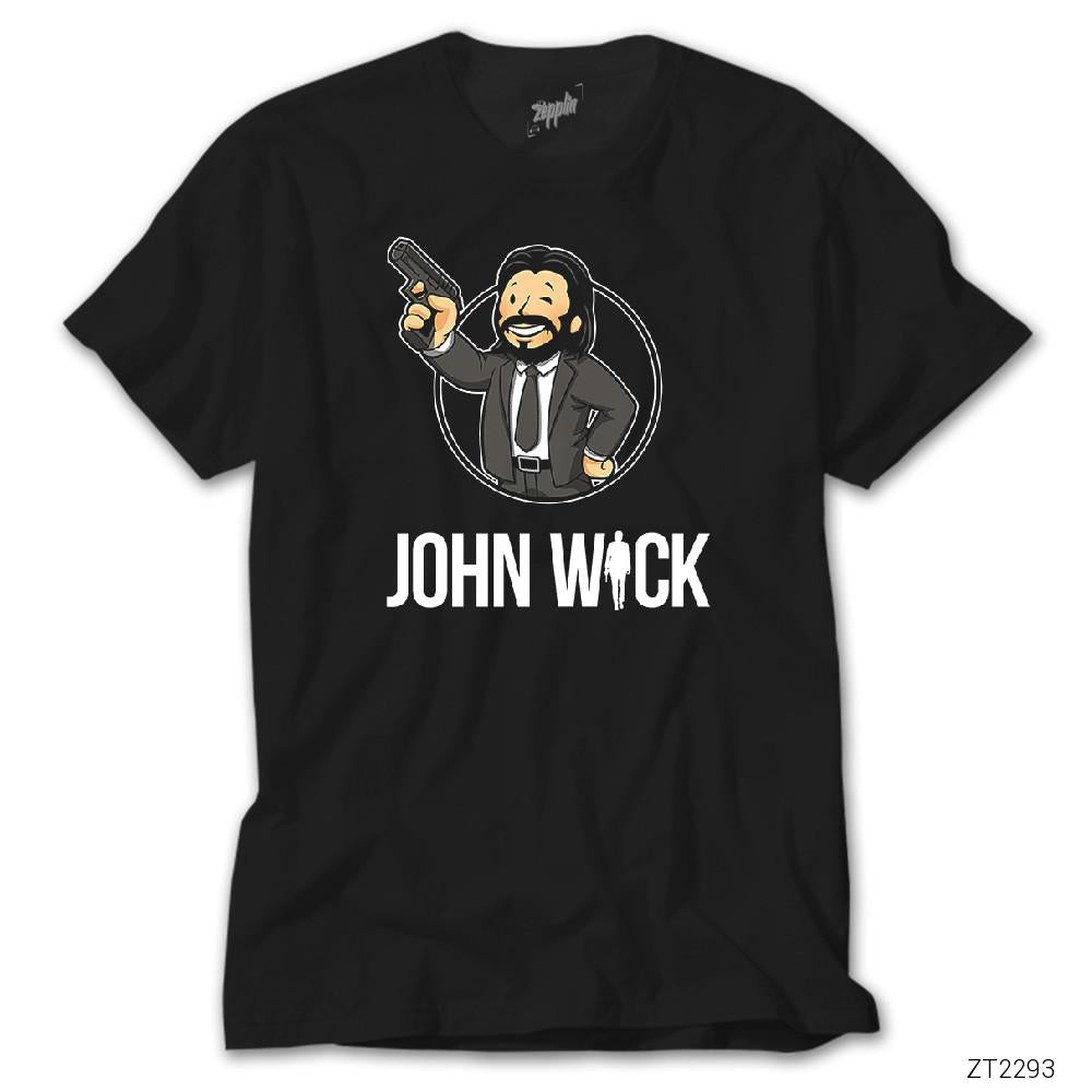 John wick Cartoon Siyah Tişört