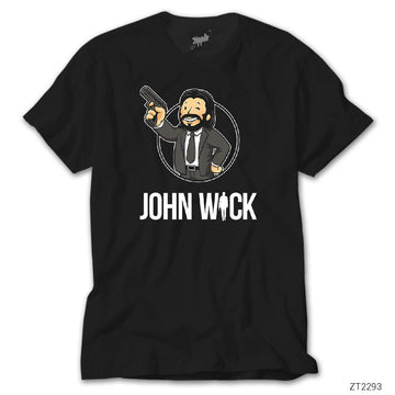 John wick Cartoon Siyah Tişört