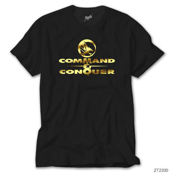 Command Conquer Logo Siyah Tişört