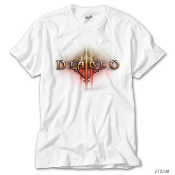 Diablo 3 Logo Beyaz Tişört