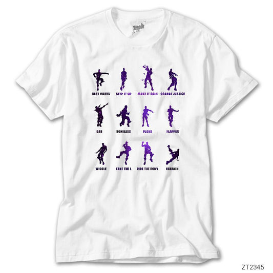 Fortnite Dance Figures Beyaz Tişört