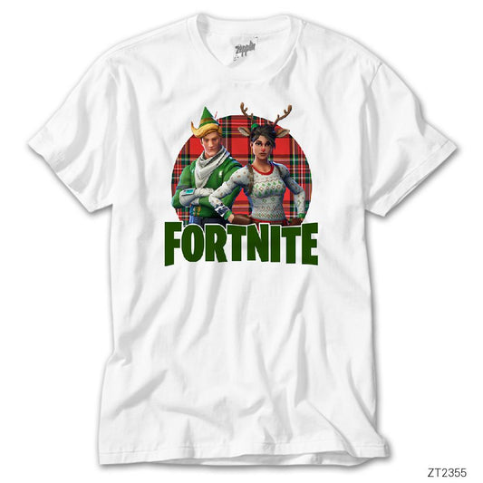 Fortnite X mas Skin Logo Beyaz Tişört