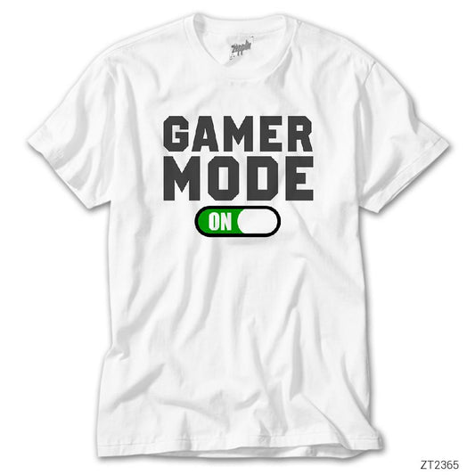 Gamer Mode On Beyaz Tişört