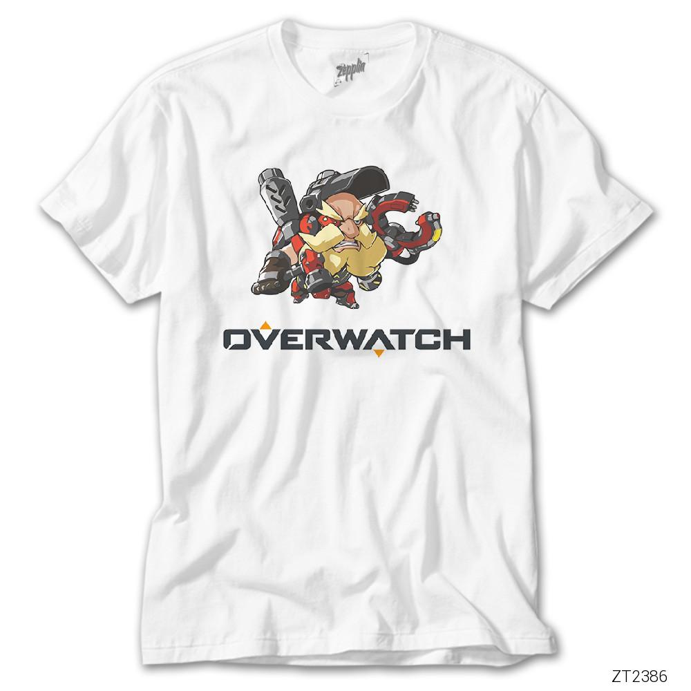 Overwatch Torbjorn Cute Beyaz Tişört