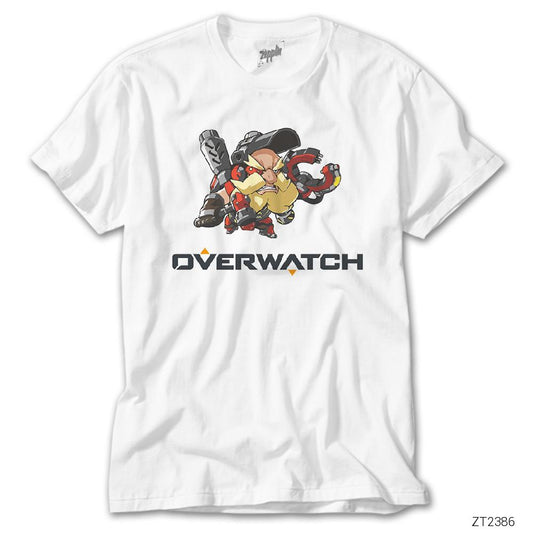 Overwatch Torbjorn Cute Beyaz Tişört