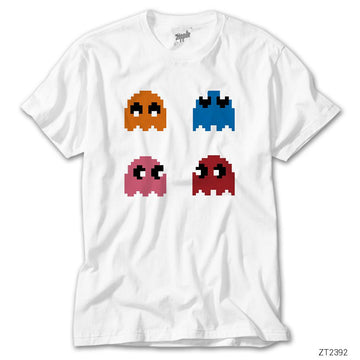 Pac man Monster Beyaz Tişört