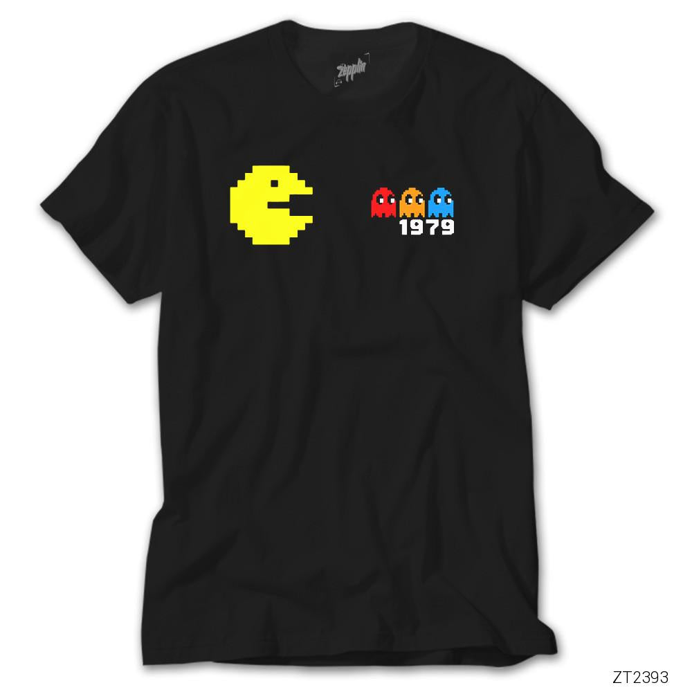 Pac man Pixel Siyah Tişört