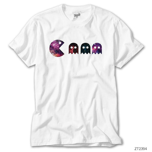 Pac man Space Beyaz Tişört