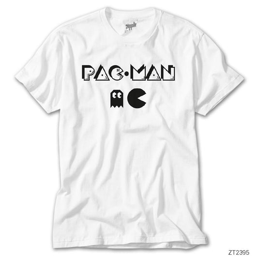 Pac man Text Beyaz Tişört
