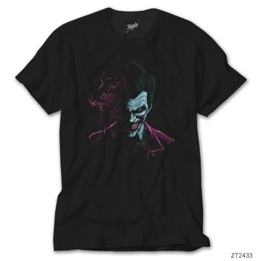 Joker with Bats Siyah Tişört