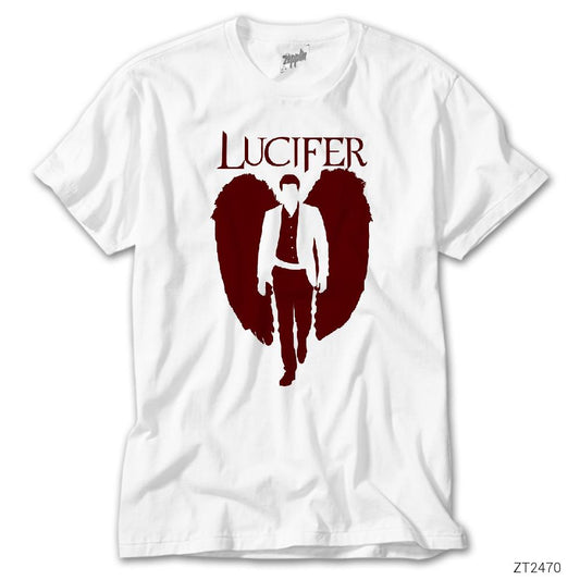 Lucifer Silliuette Beyaz Tişört