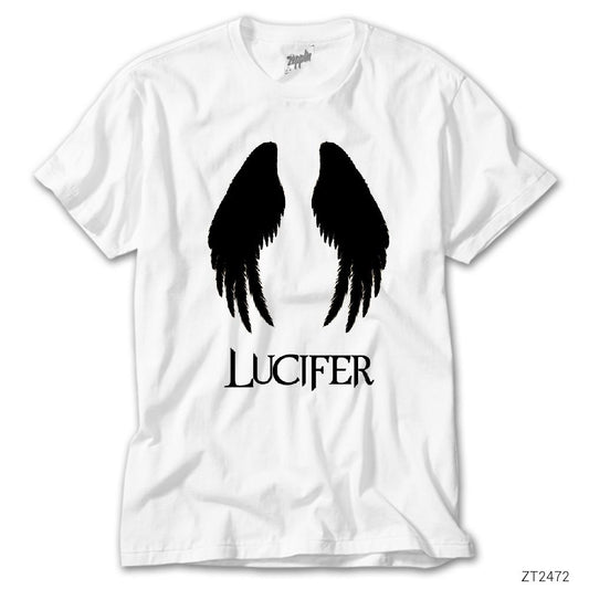 Lucifer Wings Beyaz Tişört
