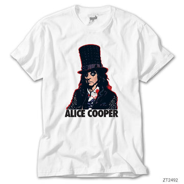 Alice Cooper Cartoon Beyaz Tişört