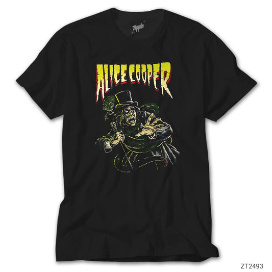 Alice Cooper Comic Siyah Tişört