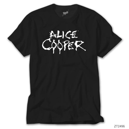 Alice Cooper Logo Siyah Tişört
