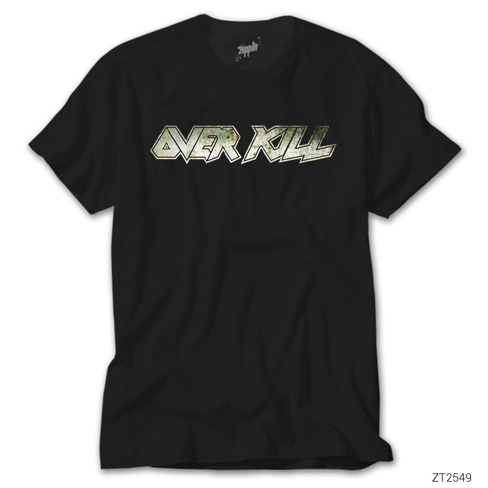 İndirimli Overkill Logo Siyah Tişört