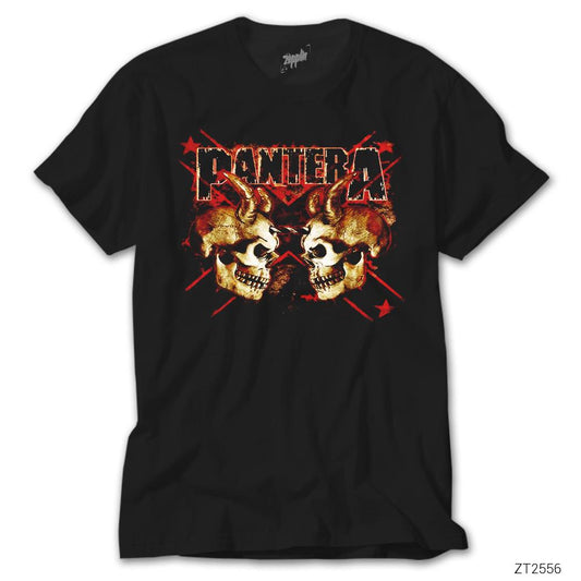 Pantera Skull Siyah Tişört
