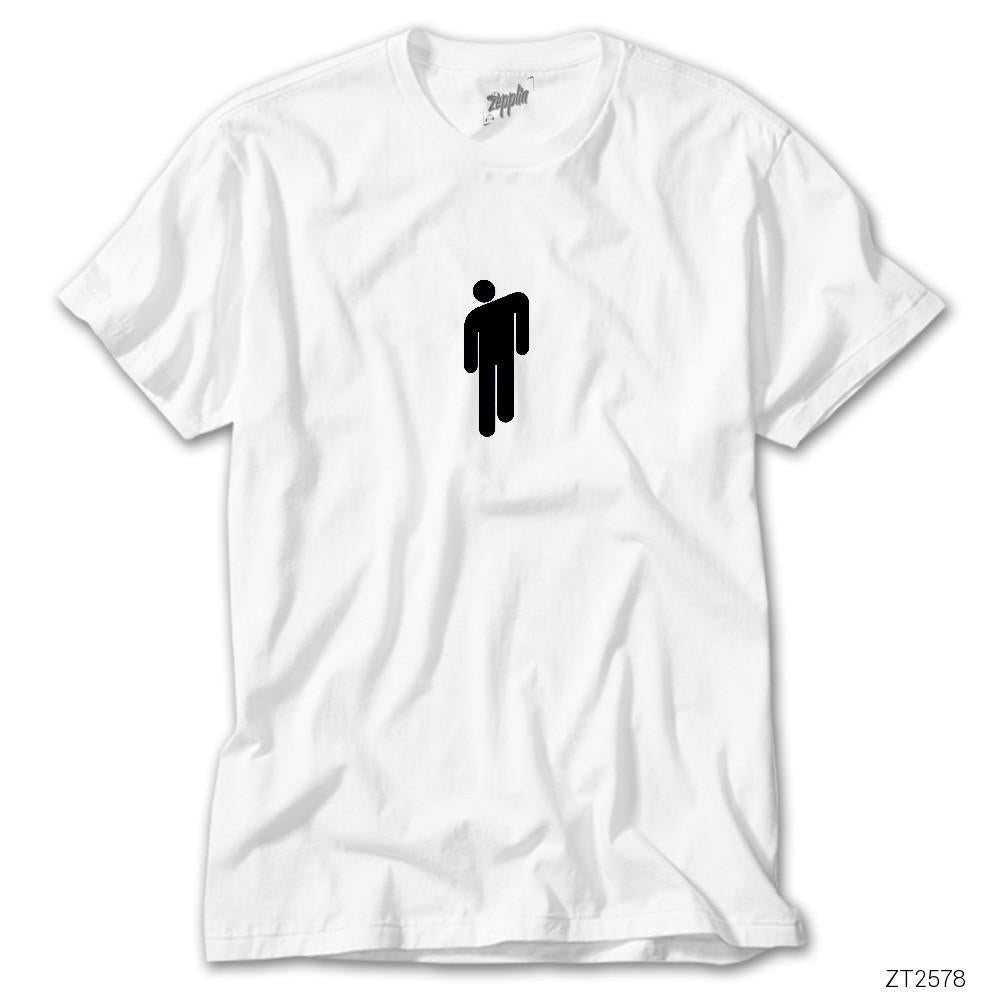 Billie Eilish Logo Black Beyaz Tişört