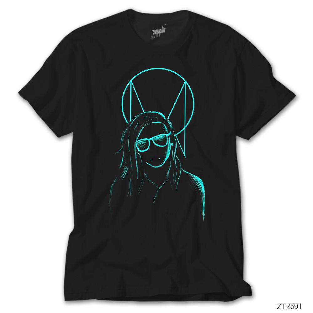 Skrillex Silliuette Siyah Tişört