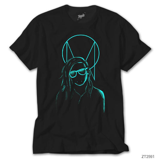 Skrillex Silliuette Siyah Tişört