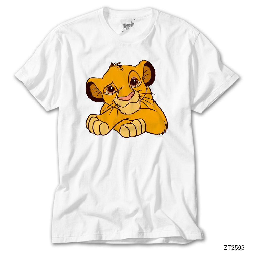 İndirimli Aslan Kral Minik Simba Beyaz Tişört