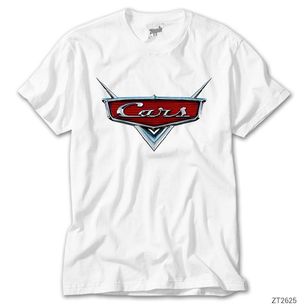 Cars Logo Beyaz Tişört