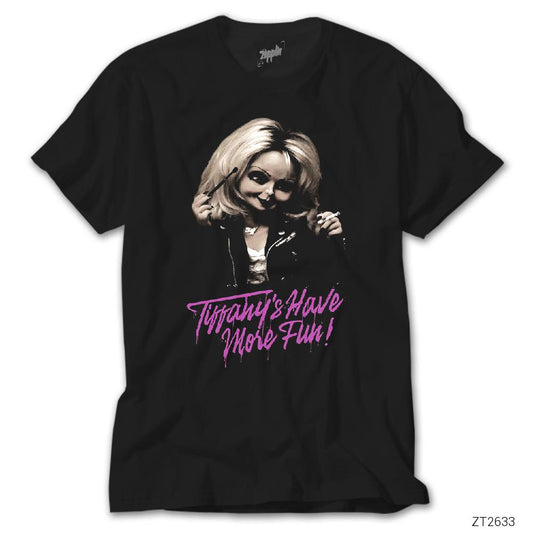 Chucky Tiffany Have More Fun Siyah Tişört