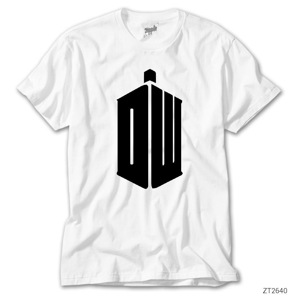 Doctor Who Logo Beyaz Tişört