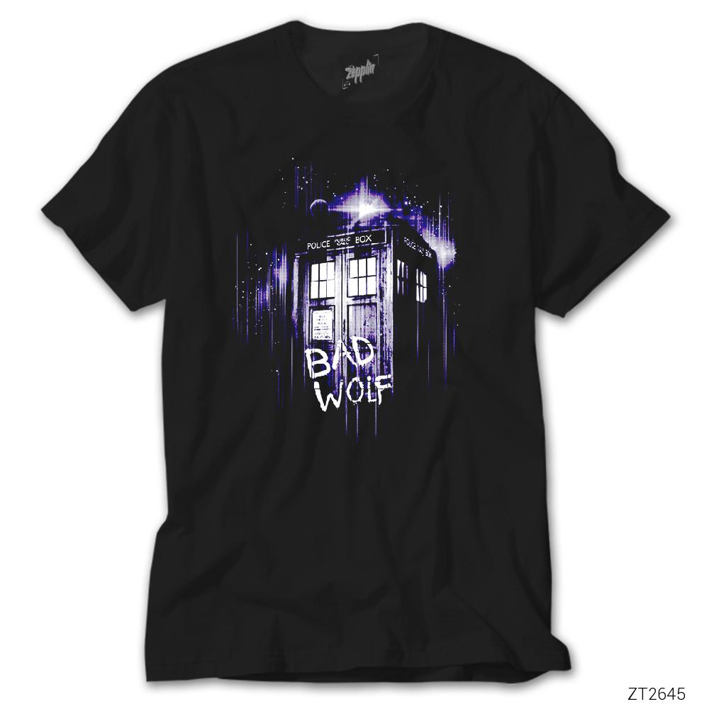 Doctor Who Police Box Siyah Tişört